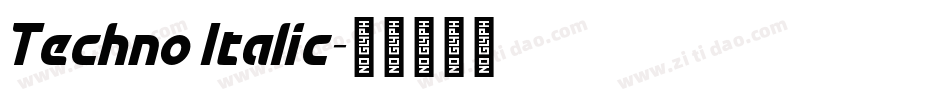 Techno Italic字体转换